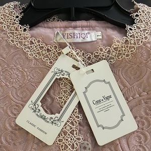 Yishiqi Coeur de Vague Pink fit and flare dress brand new $145 size large